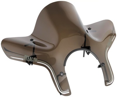 Slipstreamer SS-20 Stealth Windshield - Smoke Motorcycle Street Bike SS-20-T