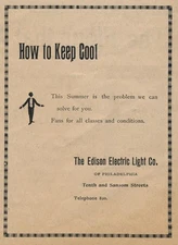 Magazine Ad - 1897 - Edison Electric Light Co., Philadelphia, PA