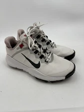 Nike Tiger Woods TW Golf Shoes 532622-100 White Red Men's 9 Cleats TW13