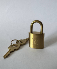 Louis Vuitton PadLock Lock 2 Key Brass Old Gold Number 318