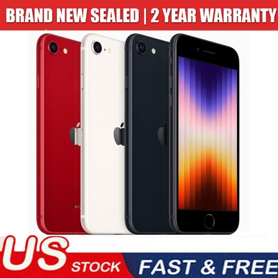 New Apple iPhone SE 3RD GEN - 64/128/256GB (2022) Fully Unlocked - ALL MEMORY