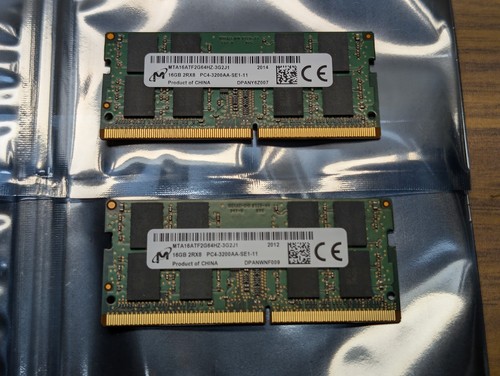 32GB kit (Hynix) HP OEM 16GB DDR4-3200 SODIMM TESTED PULLS PC4-3200AA-SE1-11