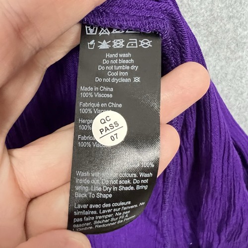 City Chic Maxi Dress Womens M 18 Purple Off The Shoulder Island Detail Split New - Picture 5 of 9
