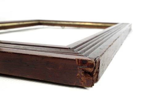 Antique 19th Century Victorian Walnut Deep Dish Picture Frame Fits ~17" x 12" - Picture 7 of 8