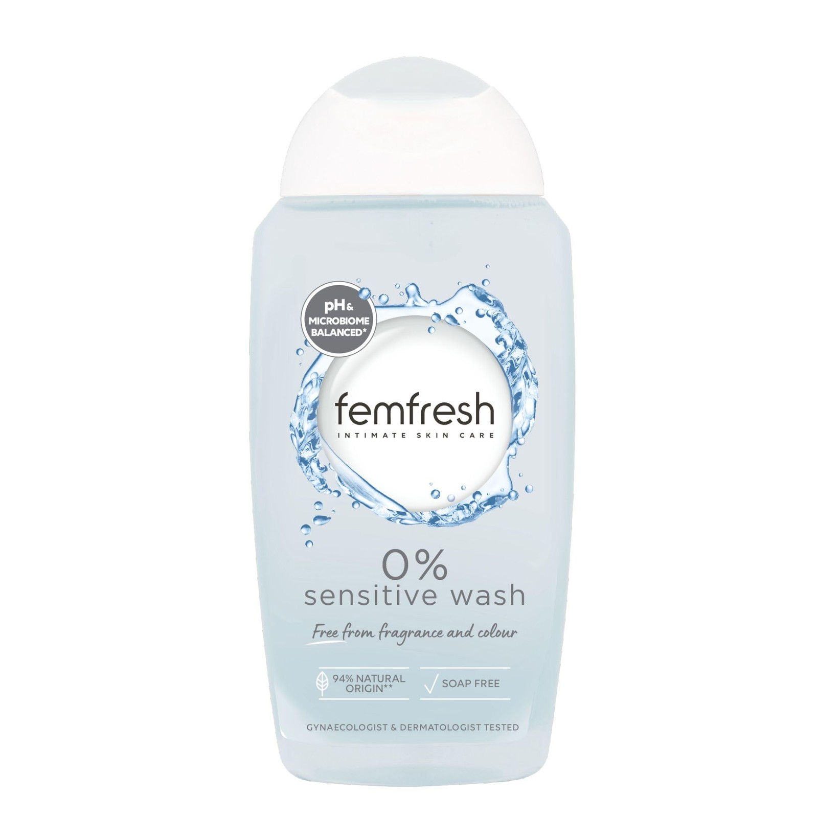 0% Sensitive Intimate Wash, Feminine Hygiene Shower & Bath Gel Cleanser, pH B...