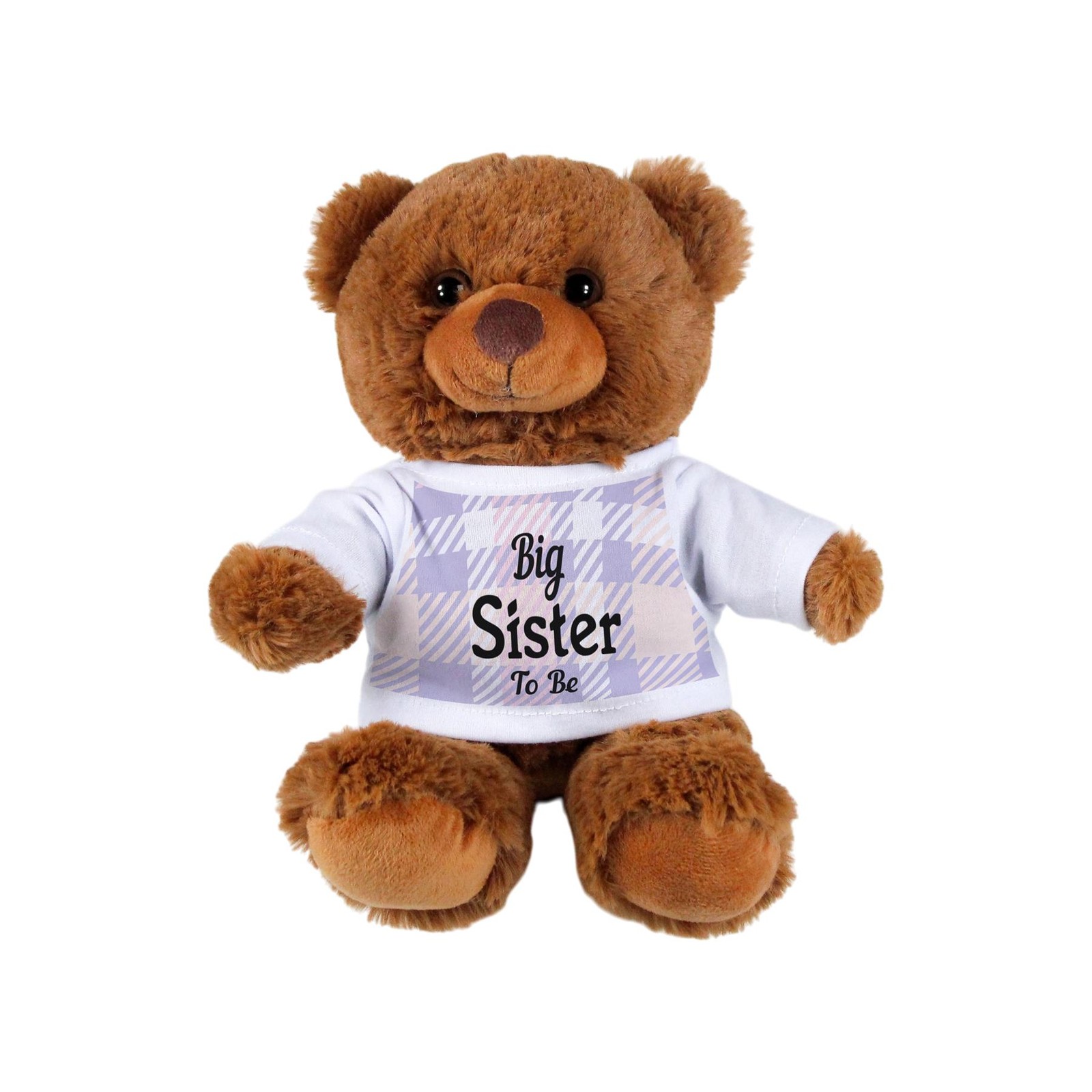 Big Sister To Be Teddy Bear Gift - Dark Brown Stuffed Animal Toy with T-Shirt