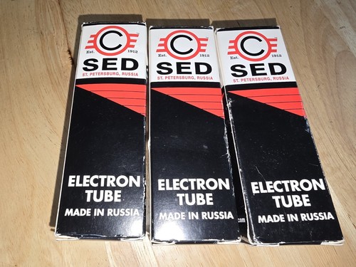 3x Russian SED Winged C EL34 Brown Base 0306 Tubes