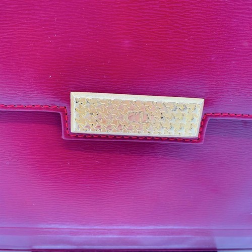 Christian Dior Shoulder Bag Purse CD Red Authentic - Picture 3 of 24