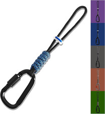 Paracord Keychain Carabiner Clip - D Ring Carabiner with Adjustable Lanyard for