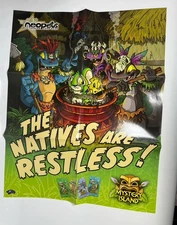 Neopets TCG The Natives Are Restless! STORE DISPLAY POSTER 22X28  WOTC RARE 2004