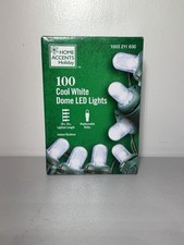 Home Accents Holiday 100 Cool White Dome LED String Lights New