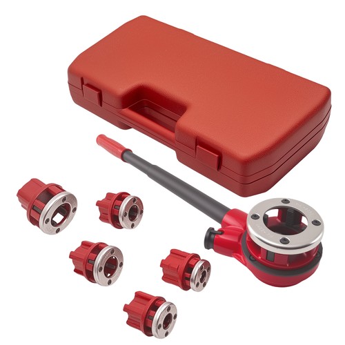 Ratchet Pipe Threader Kit Die Bar Head Handle Tool  Kit 3/4'' Threading  6 Dies - Afbeelding 1 van 21