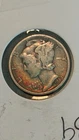 1939-D Mercury Silver Dime - High Grade w/ Beautiful Rainbow Crescent Toning