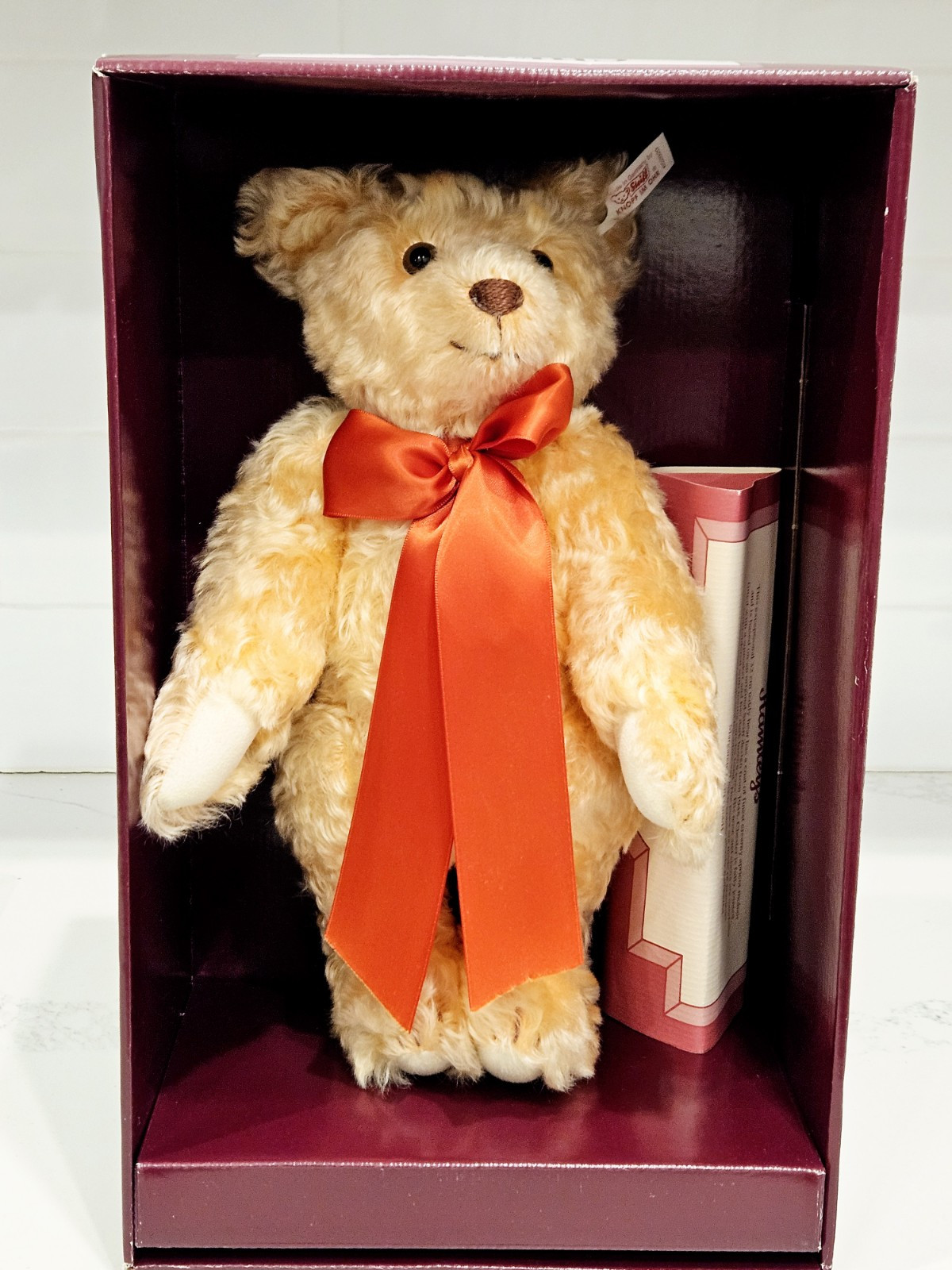 Steiff Chester Teddy Bear 1996 Mohair Hamleys Ltd 2000 w/Box & COA
