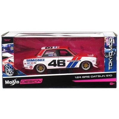 Maisto 1:24 TOKYO MOD BRE Datsun 510 #46 Diecast Modellauto mit öffnenden Türen