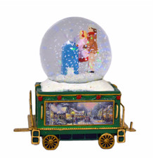 Bradford Thomas Kinkade  Wonderland Express Letters to Santa Train Globe #10 NEW