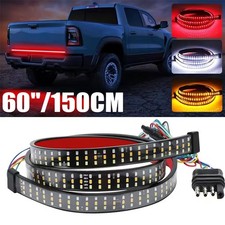 LED Tailgate Light Bar 60" Triple Row 5-Function Strip for Pickup Trailer SUV