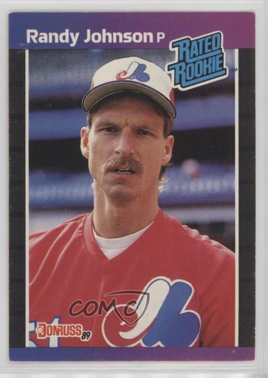 1989 Donruss Rated Rookie Randy Johnson (*Denotes* on Back) #42 Rookie RC HOF