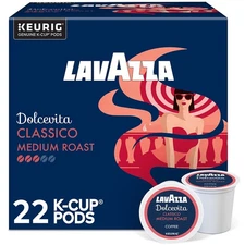 Lavazza Classico Coffee K-Cup Pods Medium Roast 22/Box (6001) 1058894