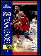 1991-92 Fleer Michael Adams Washington Bullets #398