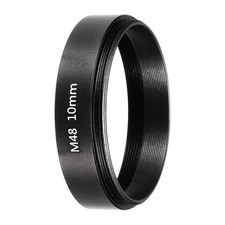 10mm M48 Lens Adapter Ring Extension Tube for Camera and Eyepiece, Black