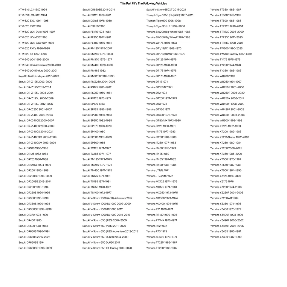 Mika Metals 7/8" Handlebars without Bar Pad CR High Bend Black For Suzuki DR370 Foto 3 de 3