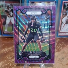 Panini Prizm Purple Prizm Rookie James Williams #181 Miami Hurricanes