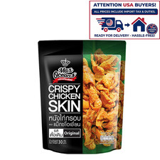 Snack crujiente piel pollo frito, sabor original, 30 gramos