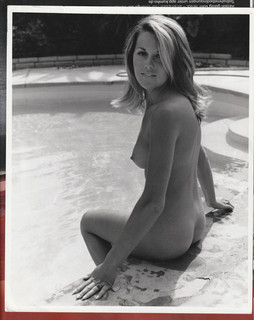 Artistico. Foto di donna nuda vecchia piscina retro descritta circa 23 5x20 5cm