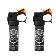 2 Police Magnum pepper spray 3 ounce Fire Master Fogger Self Defense Protection