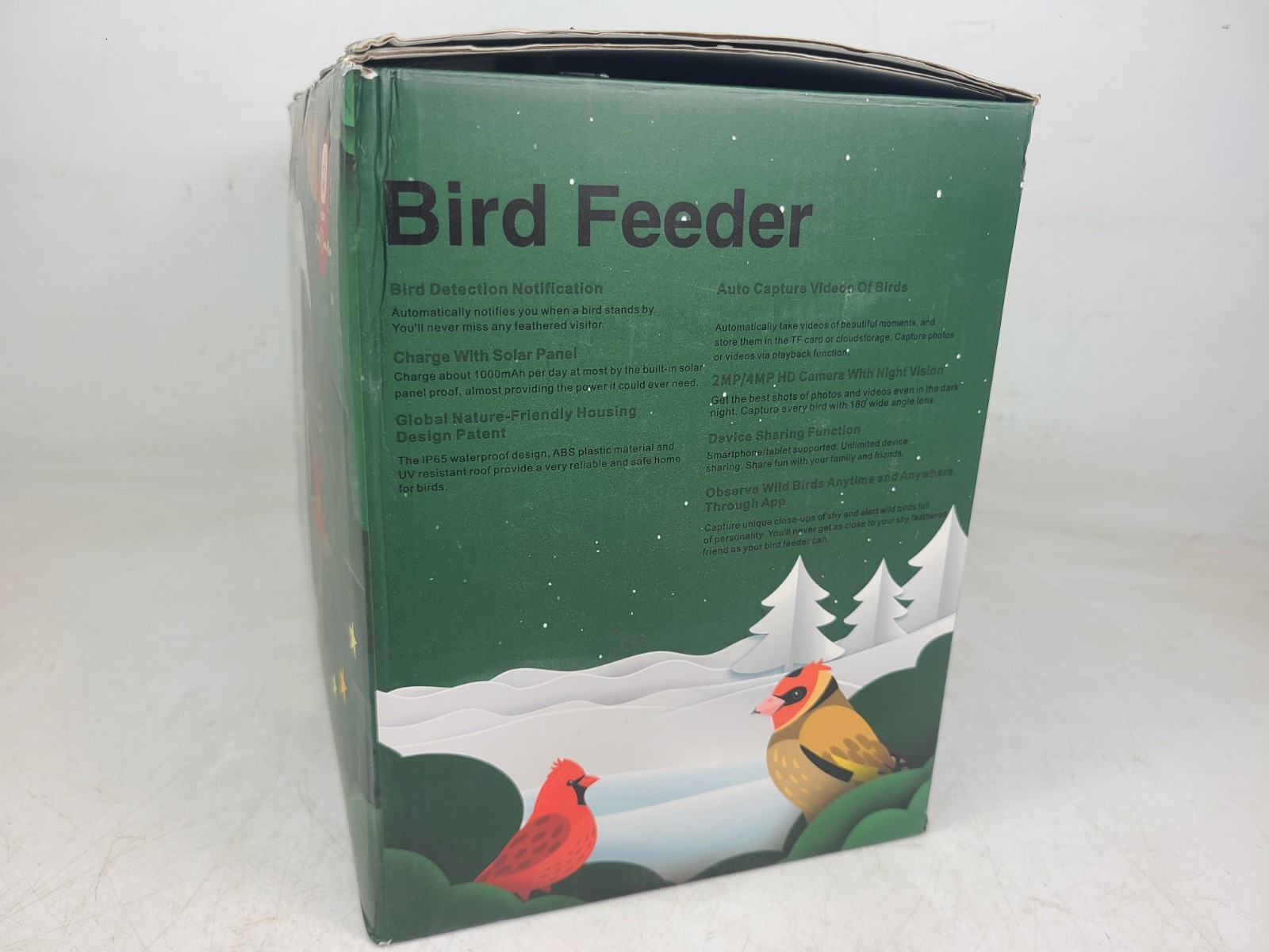 Lollyes Smart AI Recognition Bird Feeder Auto-Capture Live Video