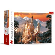 Trefl Wintry Neuschwanstein Castle, Germany 3000 Piece Jigsaw Puzzle Red 46x33 P
