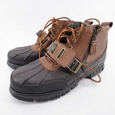 Polo Ralph Lauren Allendale II Duck Boots Brown Mens 14 FLAWS