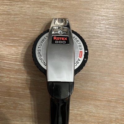 ビンテージRotex 880ラベルメーカー 動作確認済み、テープ付属 Rotex (Avery) 880 Professional Vintage Label Maker Black/Chrome, 3