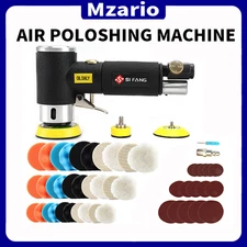 48Pcs Set 1/2/3in Dual Action Pneumatic Air Sander Polisher  For Auto Body Tool