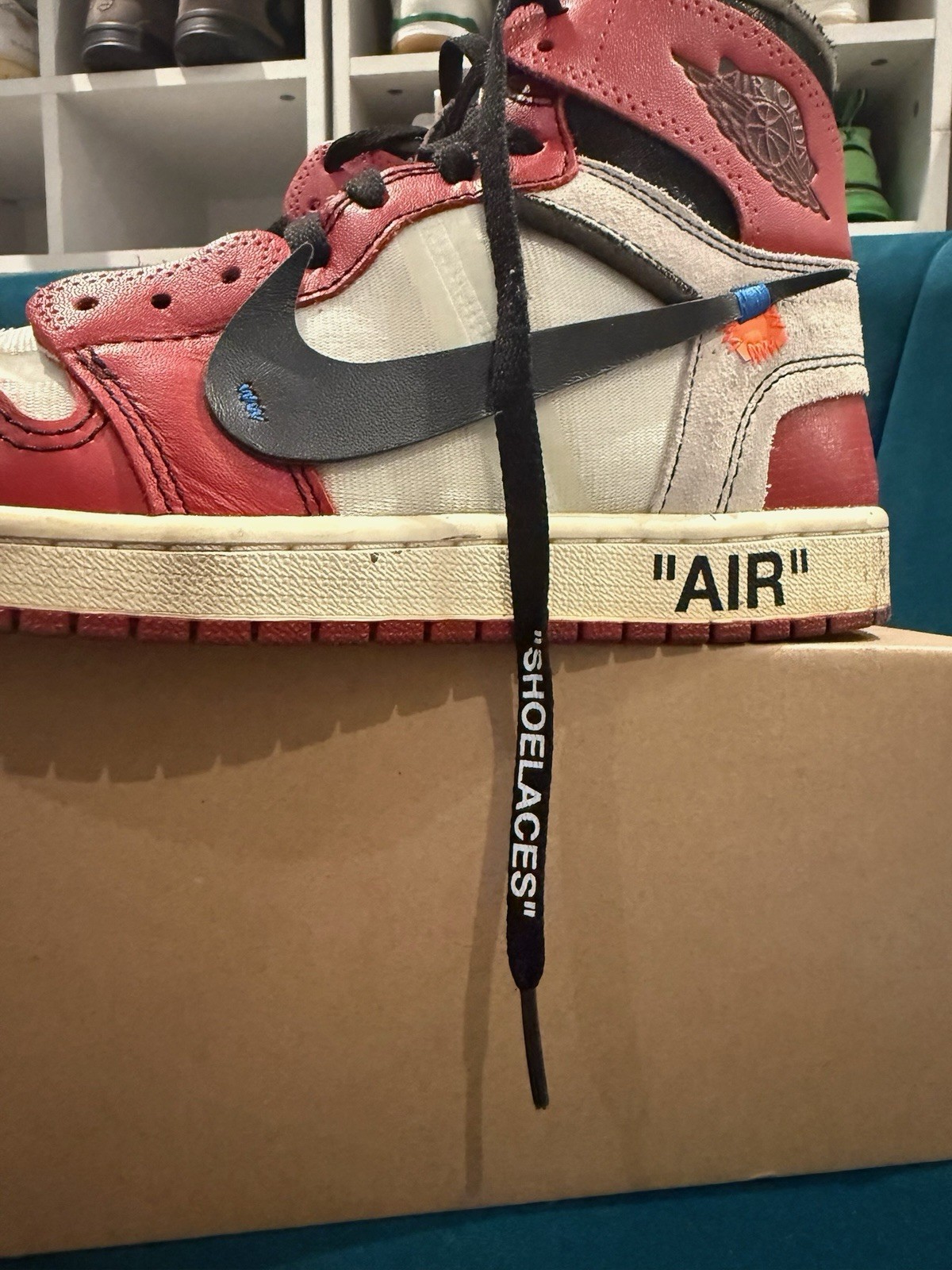 Nike Air Jordan 1 Retro High Off-White, Chicago, UK, Size 8 US, 9 EU, 42.5 image 9