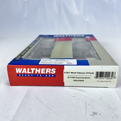 Walthers 932-27604 Scala HO Northwestern Pacific C-30-1 Cabooses Legno (Confezione da 2) - Foto 5 di 11