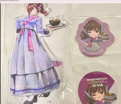 [CAFE LIMITED] Overwatch 2 x Mele D.Va Acrylic Stand Sticker & Food Pick Set