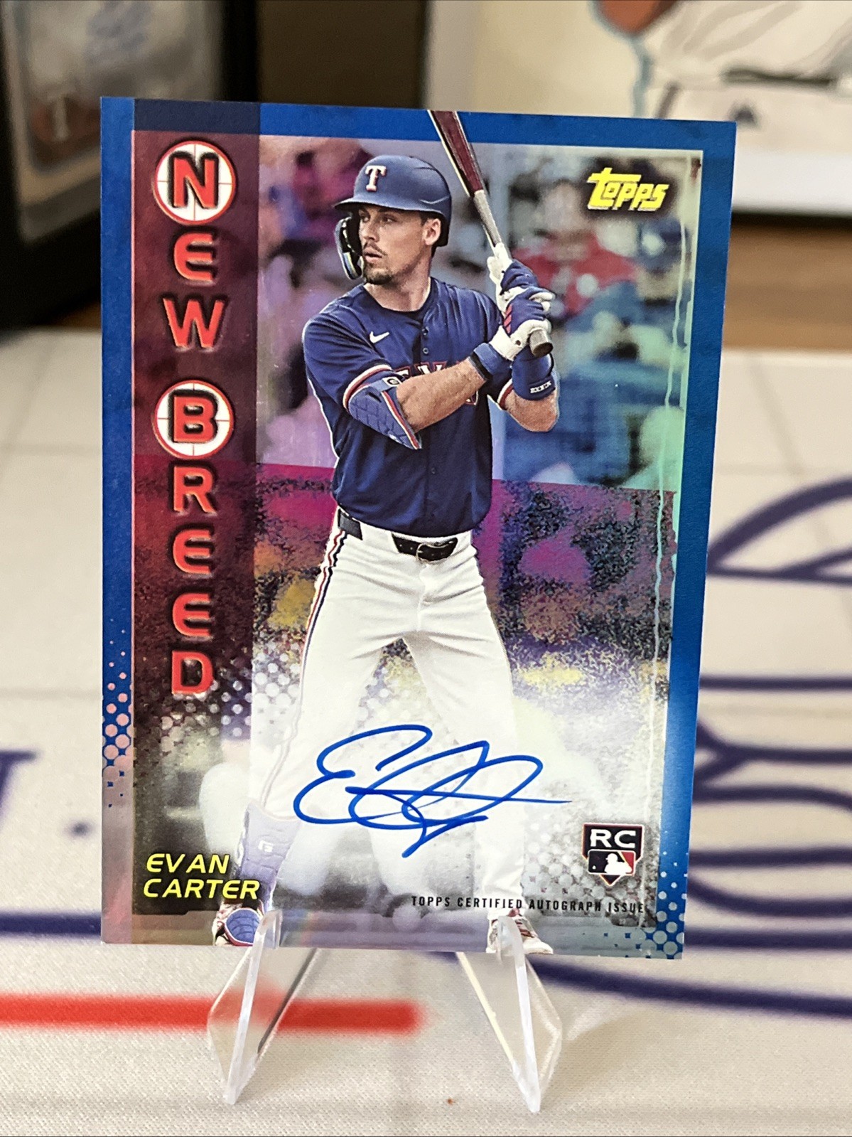 2024 Topps Archives - 1999 New Breed Autographs Evan Carter Blue /25