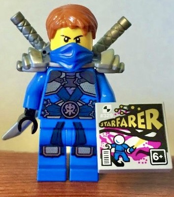 LEGO Ninjago Rebooted Stone Armor Jay Minifigure w/ Swords & Tile njo0232 NEW