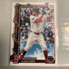 Marcelo Mayer 2025 Topps Holiday Rookie Card #H35 Boston Red Sox