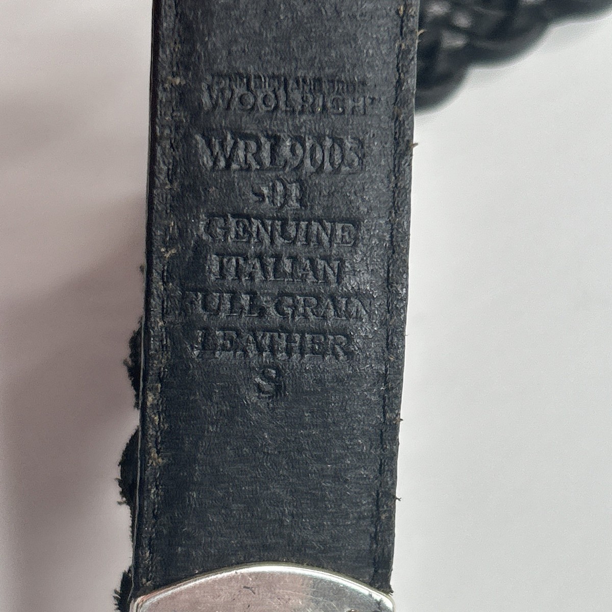 NWT WOOLRICH Women’s black leather braided belt, size XL, silver hardware Time and Tru Women main image 3