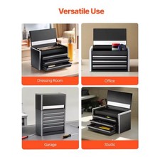 Cassetta porta attrezzi portatile in metallo 8,6" 3 cassetti con cuscinetti a sfera guide portaoggetti