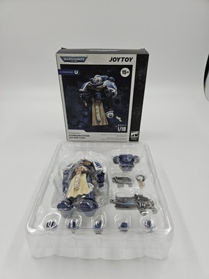 JOYTOY 1/18 Ultramarines Sternguard Veteran Combi-plasma Action Figure H4.8in