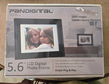 Pandigital 5.6in LCD Digital Photo Frame 128MB USB Remote JPEG 4:3 Black