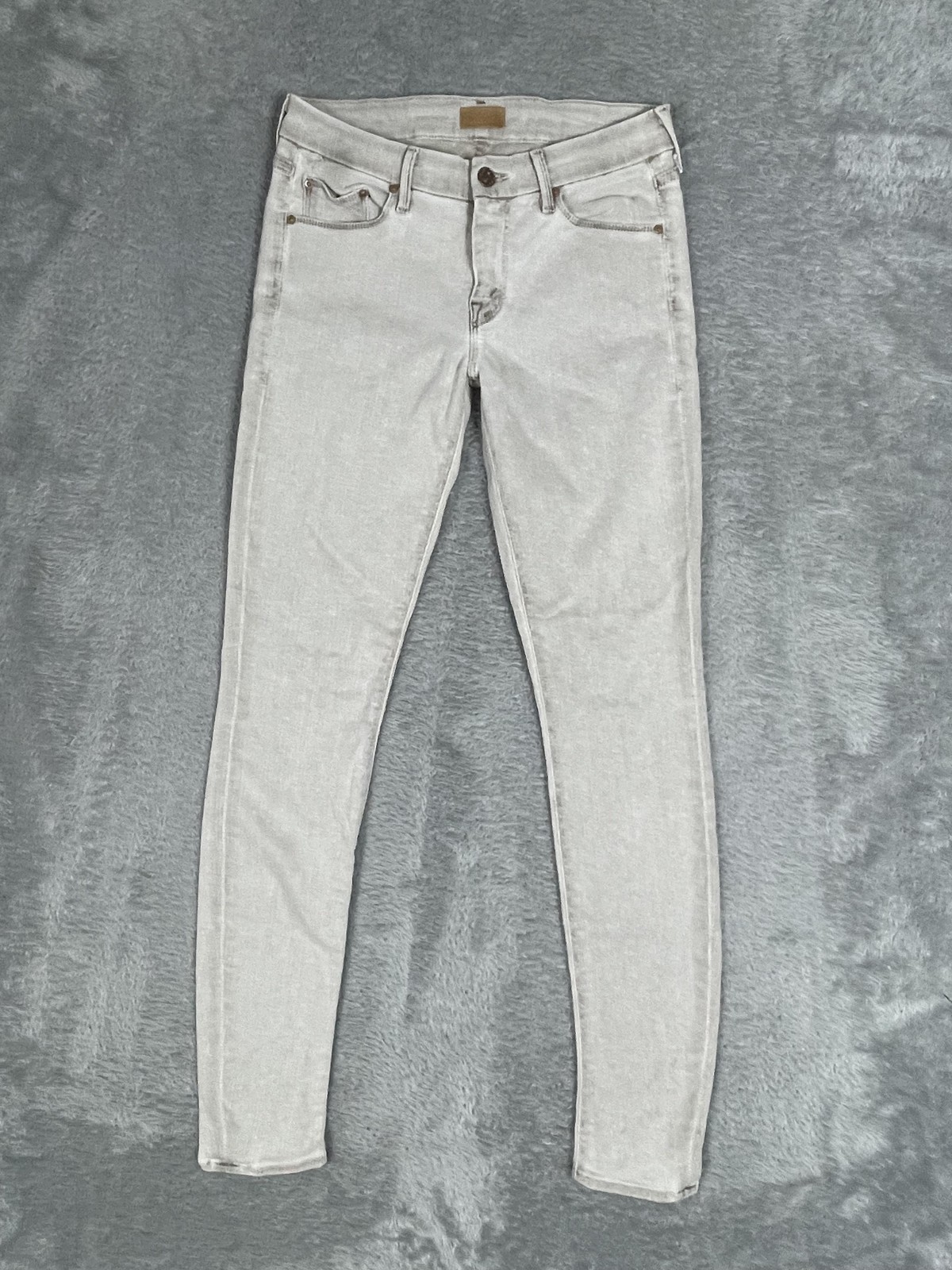 Mother The Looker Jeans Womens 27 Gray Driftwood Skinny Stretch Mid Rise USA
