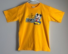 Boys Medium Mickey Mouse 1928 Disney Store 100 Cotton T-Shirt - Yellow