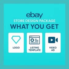 eBay Store listing Package | Logo + Banner Template + Video Ad | Mobile Ready