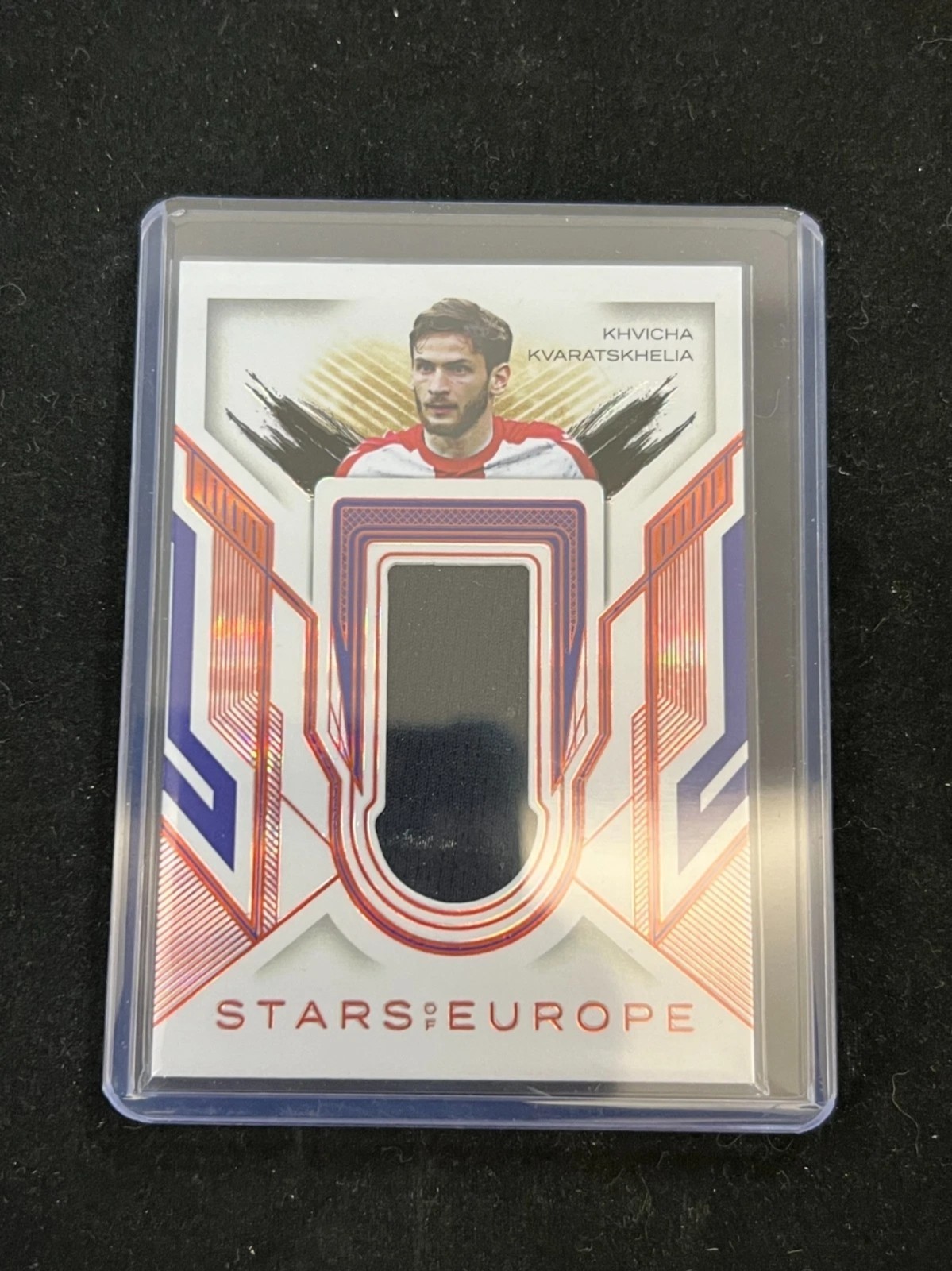 2024 Futera Unique Khvicha Kvaratskhelia Stars Of Europe Match Worn Patch 4/5