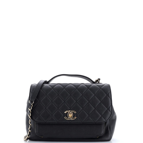 Chanel Business Affinity Flap Bag Quilted Caviar Large